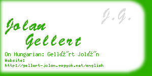 jolan gellert business card